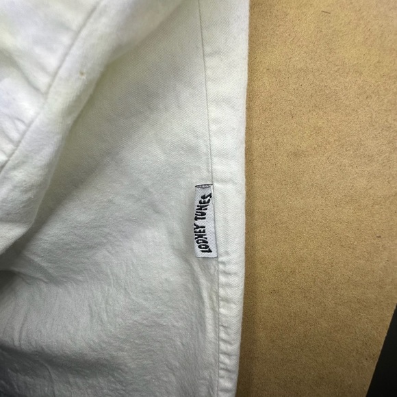 ACME Vintage White Looney Tunes Casual Button Down Shirt Size Medium - Picture 8 of 9